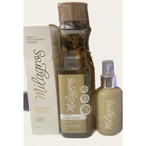 Milagros Kit Herbal Shampoo, Tonico y perfume Capilar.